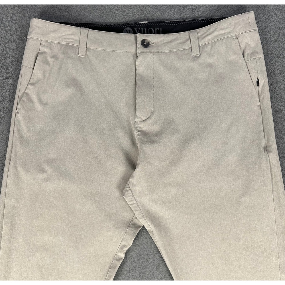 Vuori Pants Mens 36x32 Beige Khaki AIM Pant Performance Golf Minimalist V431